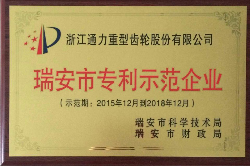 浙江8868体育官网首页入口荣获瑞安市专利示范企业